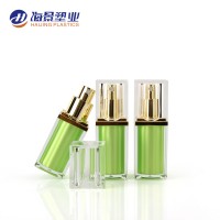 New design square shape empty acrylic cosmetic body care lotion pump bottles for personal care