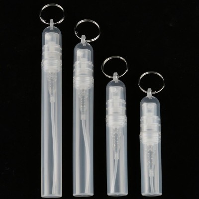 2ml mini plastic perfume spray bottle with key ring, spray vials, perfume sprayer